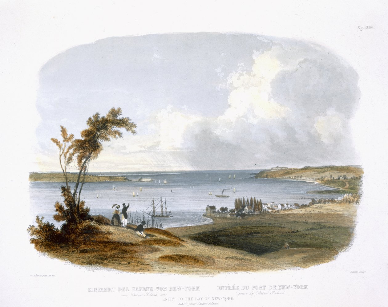 Entry to the Bay of New York hämtad från Staten Island, skylt 33 från volym 1 av 
