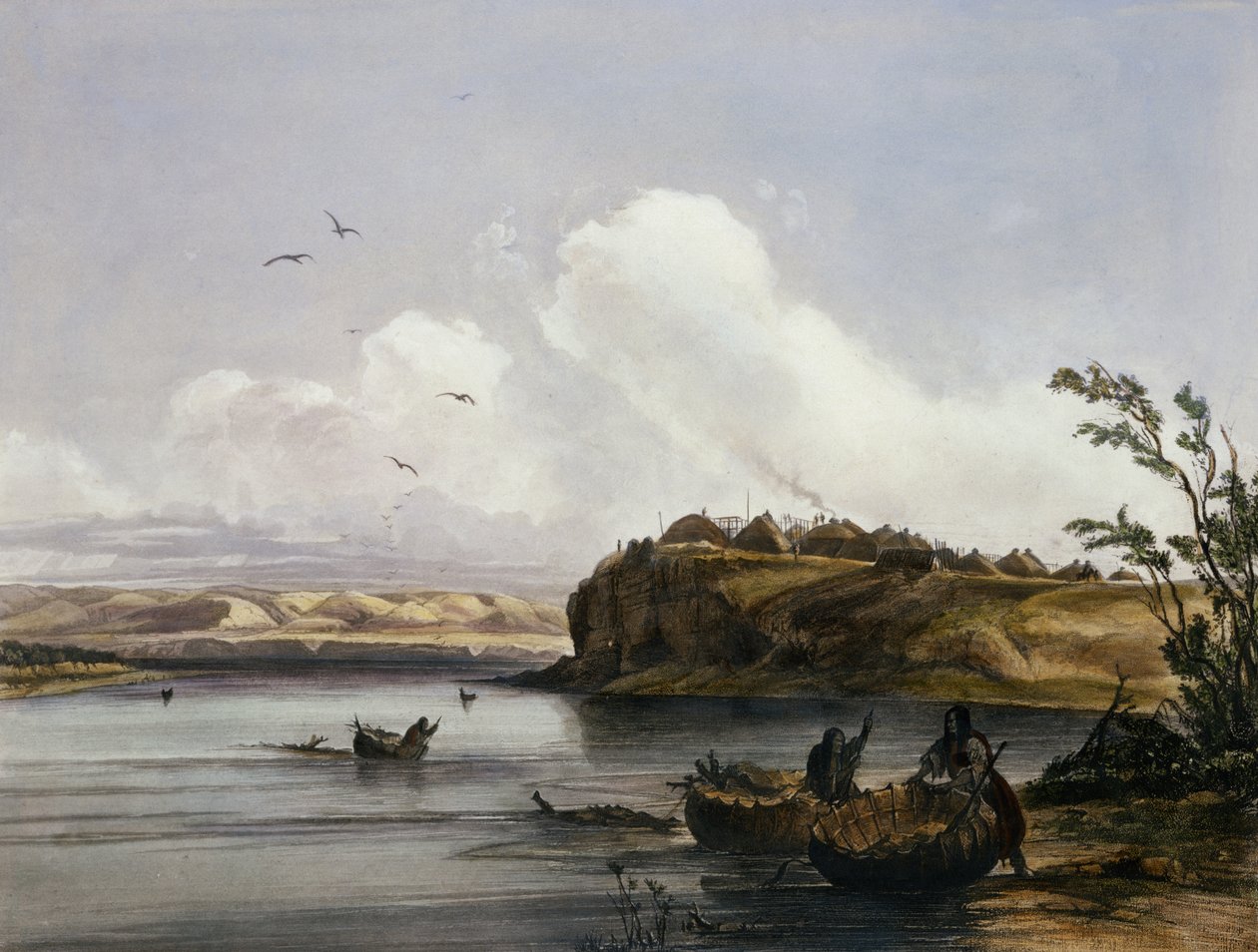 Mih-Tutta-Hankush, a Mandan Village, plåt 16 från volym 2 av 