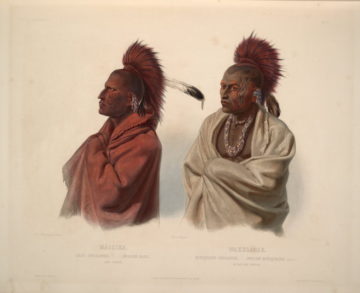 Saki indian och Musquake indian av Karl Bodmer