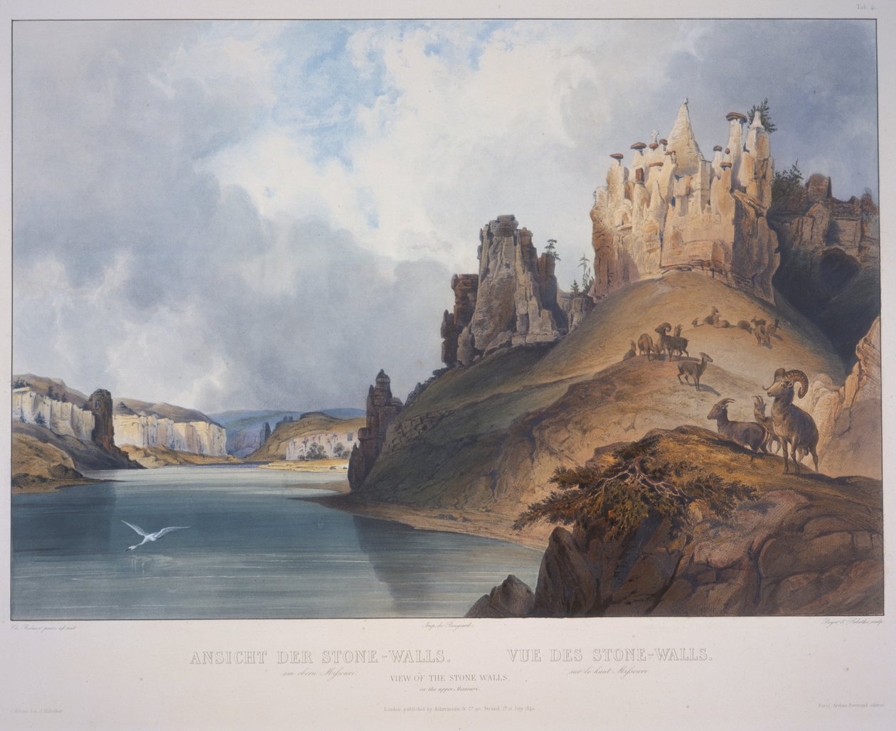 Utsikt över stenmurarna av Karl Bodmer