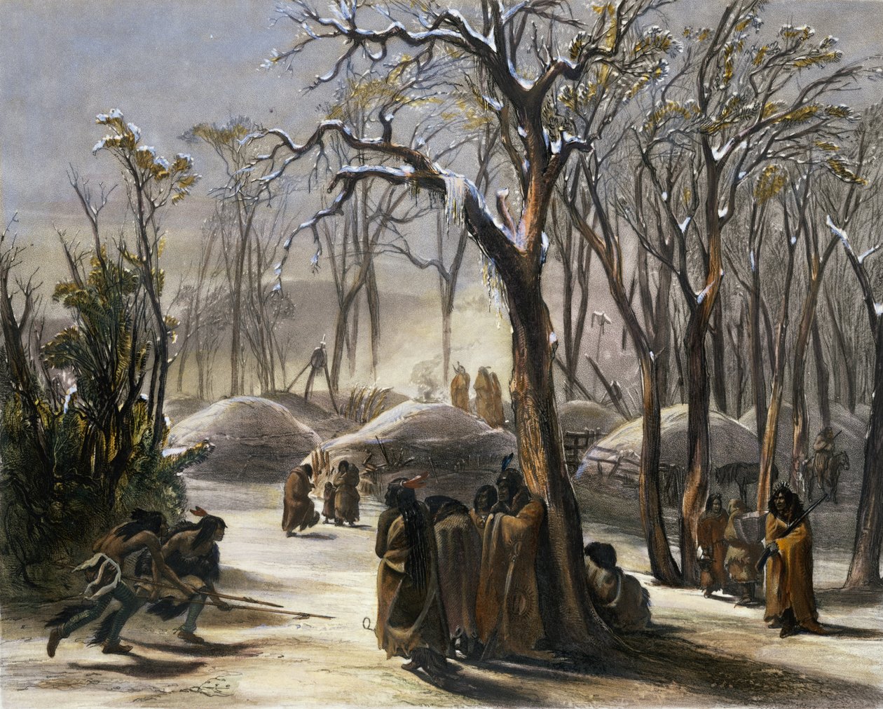 Winter Village of the Minatarres, tavla 26 från volym 2 av 