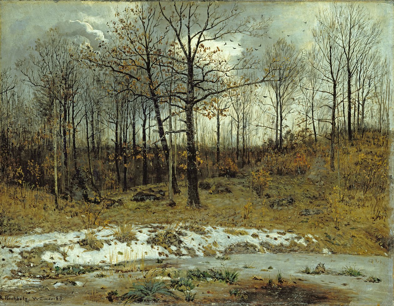 Sista snön i Weimar, 1889 av Karl Buchholz