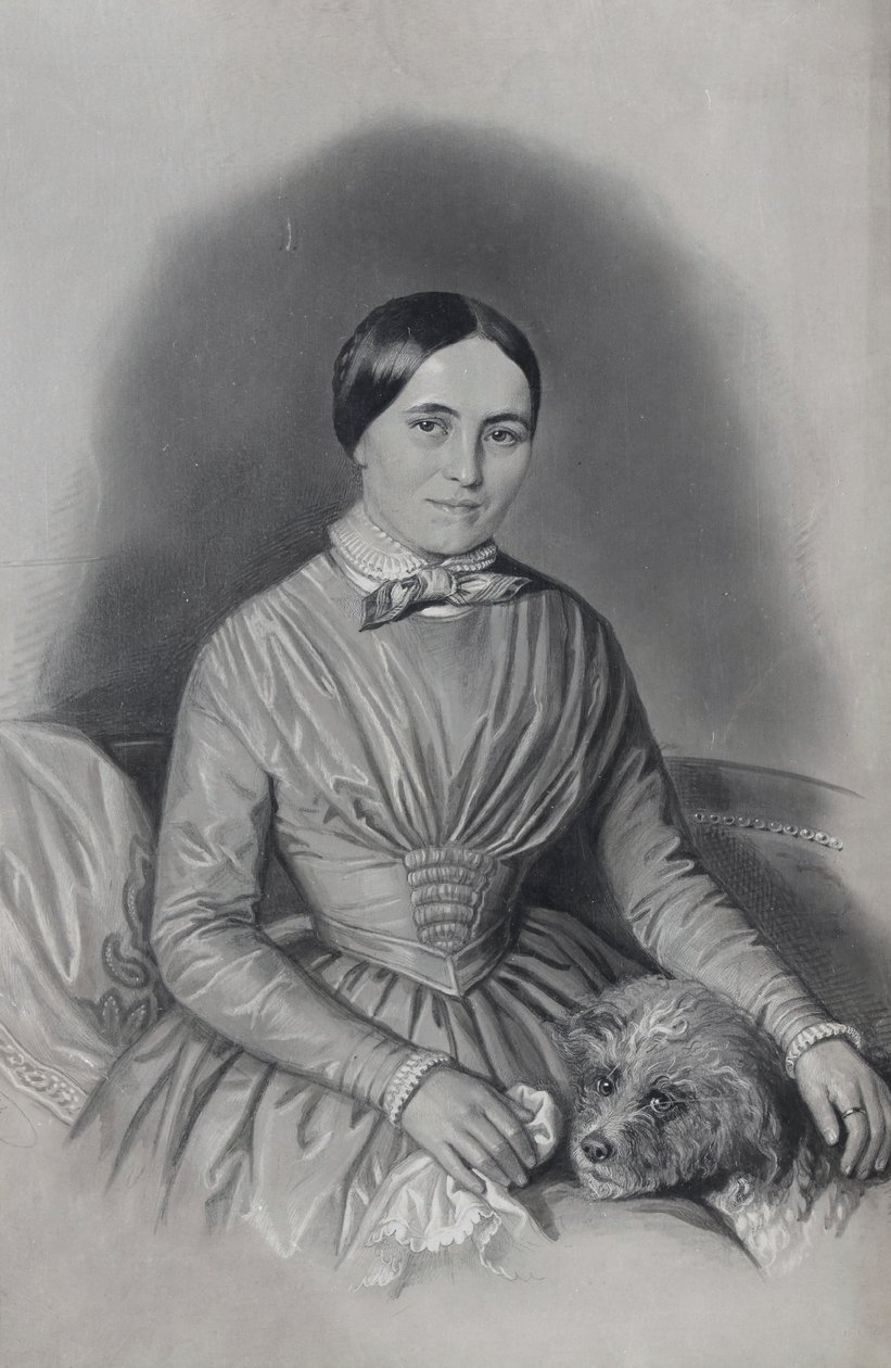 Porträtt av Johann Spyri (1827-1901), författare av Karl Friedrich Irminger