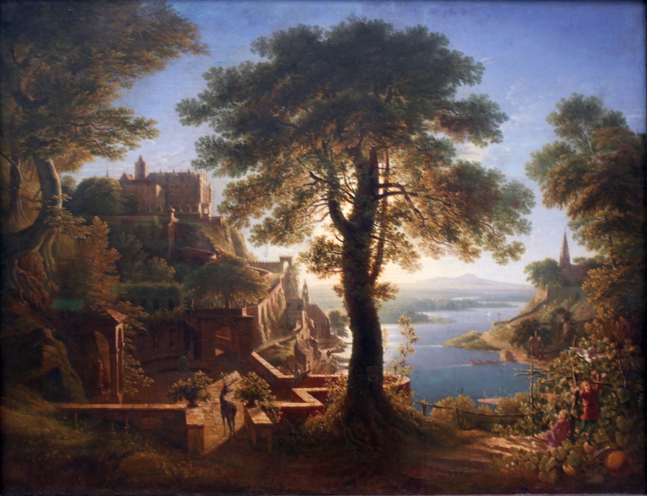 Slott vid floden av Karl Friedrich Schinkel