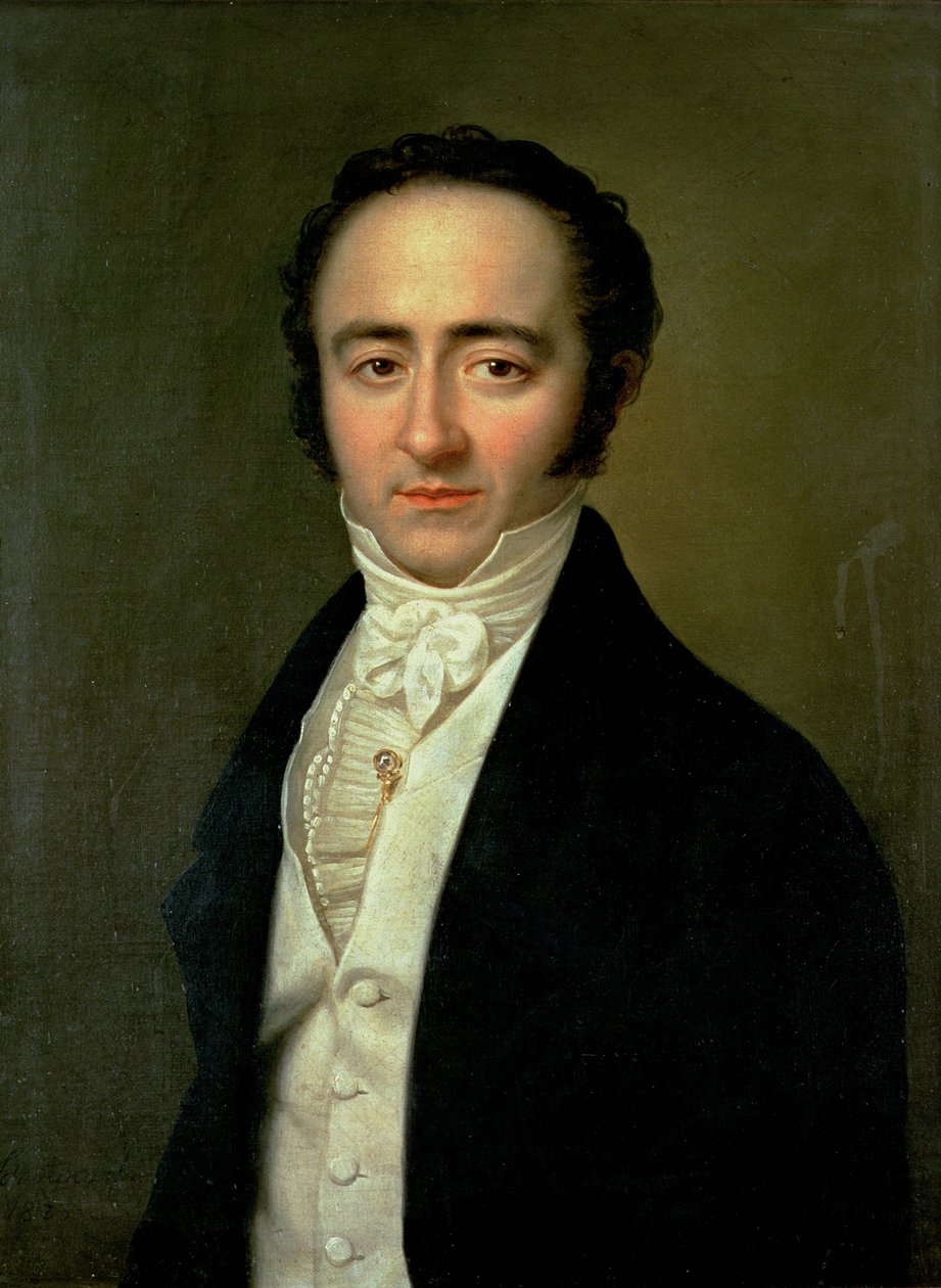 Franz Xaver Mozart (1791-1844), mulimuli ane lauiloa o Wolfgang Amadeus, atalii laitiiti o Wolfgang Amadeus Mozart (1756-91), 1825swed av Karl Gottlieb Schweikert