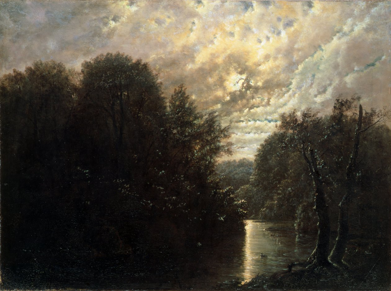 Flodlandskap i Rosental nära Leipzig av Karl Gustav Carus