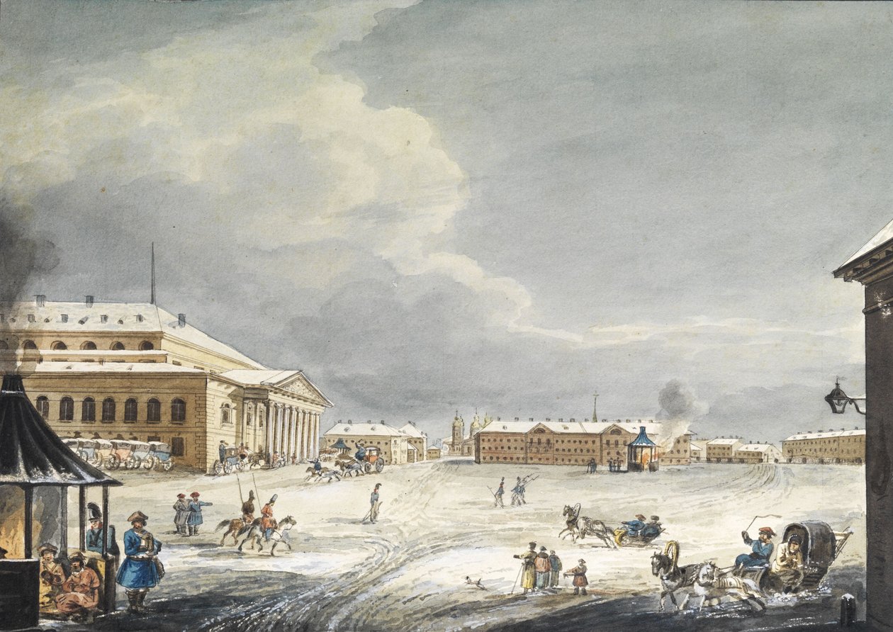 Theaterplatz St Petersburg av Karl Kollman