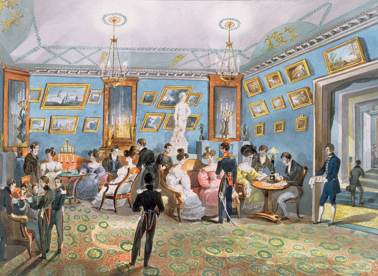 A Society Drawing Room, c.1830 av Karl Ivanovich Kolmann