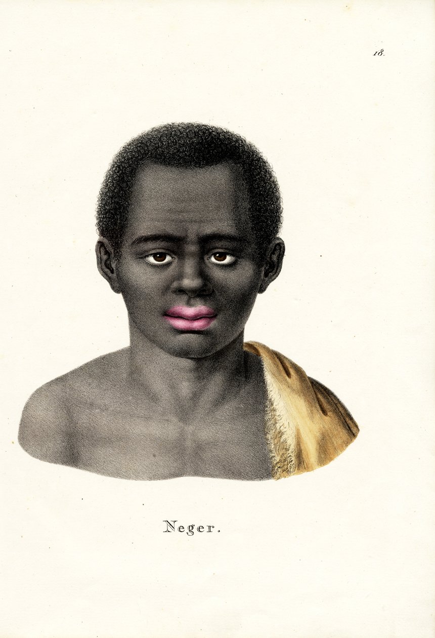Svart man, 1824 av Karl Joseph Brodtmann