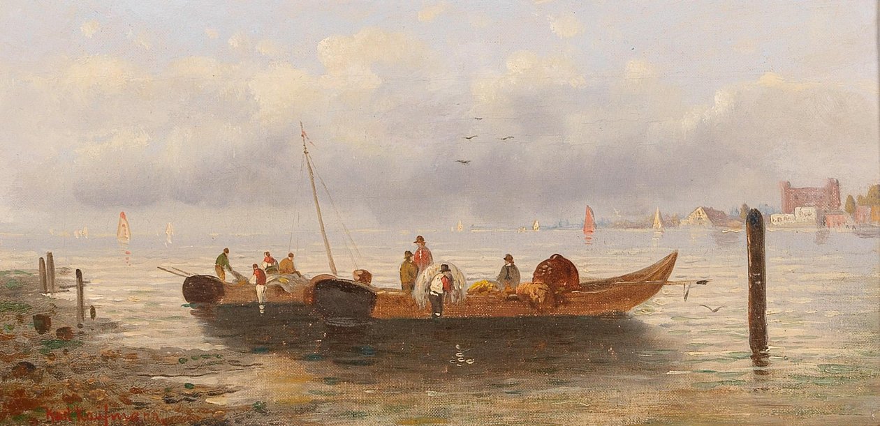 Fishermen by the Coast av Karl Kaufmann