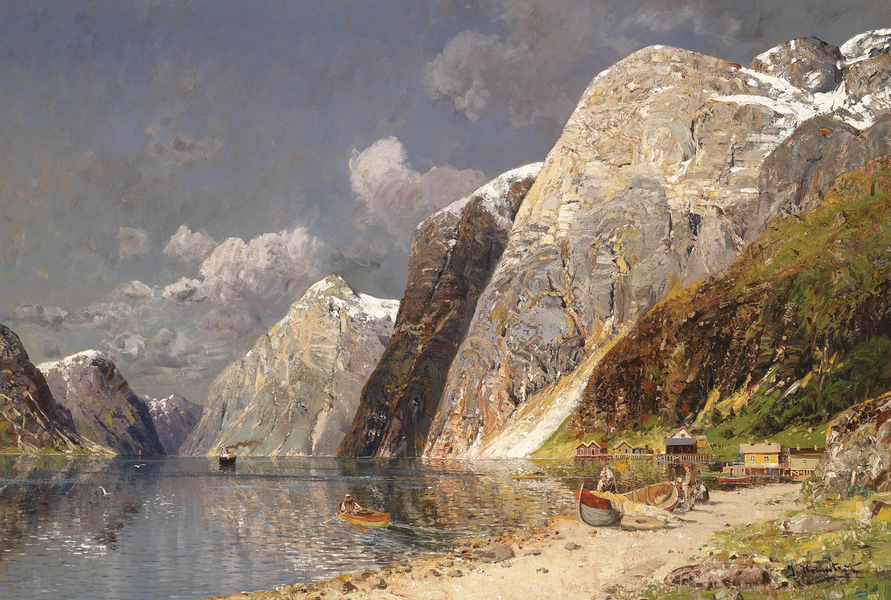 Große Fjordlandschaft av Karl Kaufmann