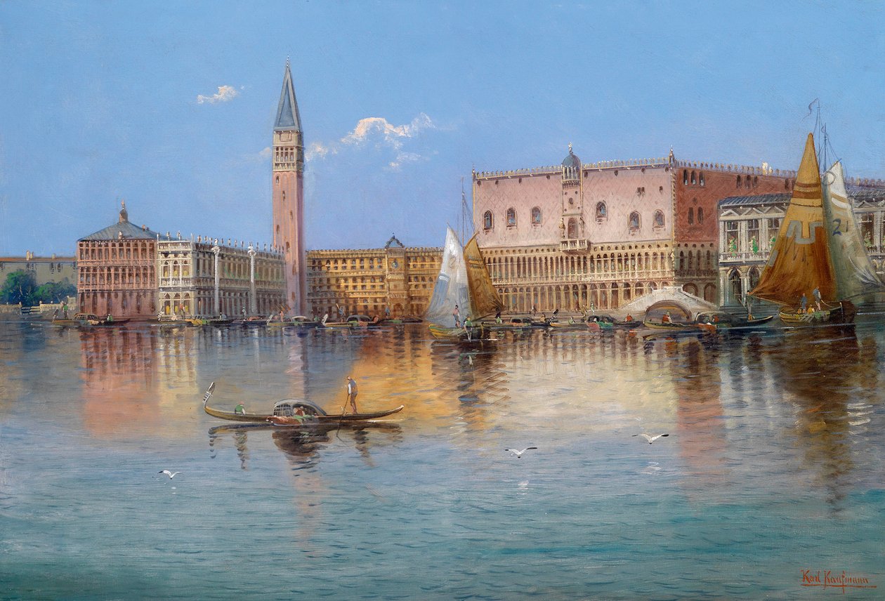 Match från Venedig, Acqua Alta på Piazza San Marco av Karl Kaufmann