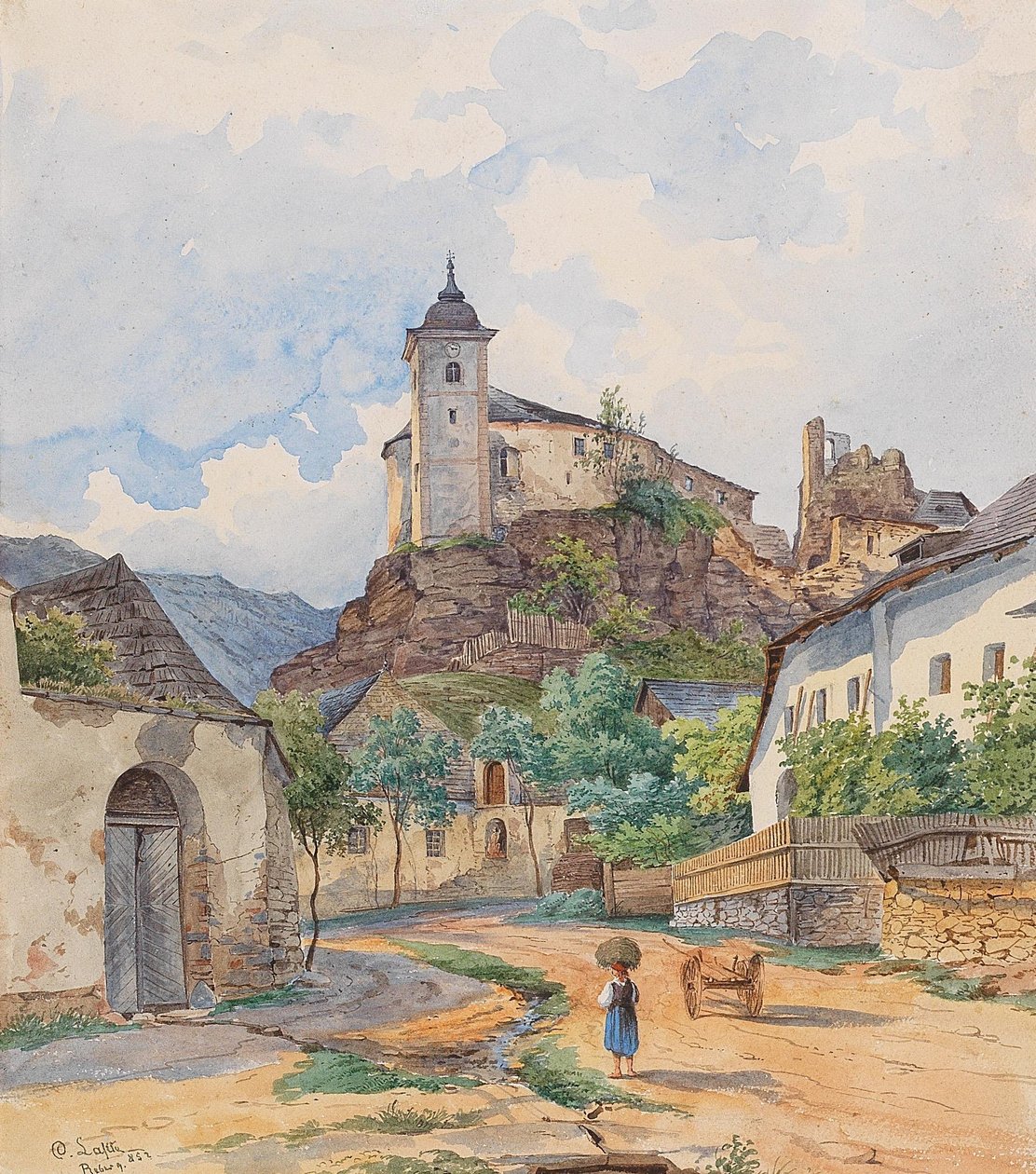  Ansicht der Burgruine Rehberg in der Stadtgemeinde KremsnEnglish: View of the Castle Ruins of Rehberg in the Municipality of Kremsn av Karl Lafite