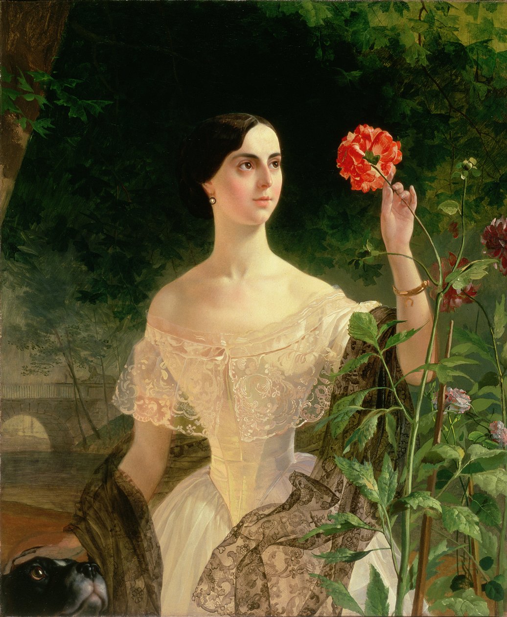 Porträtt av Sofia Andrejevna Shuvalova (1829-1912), 1849 av Karl Pavlovich Bryullov