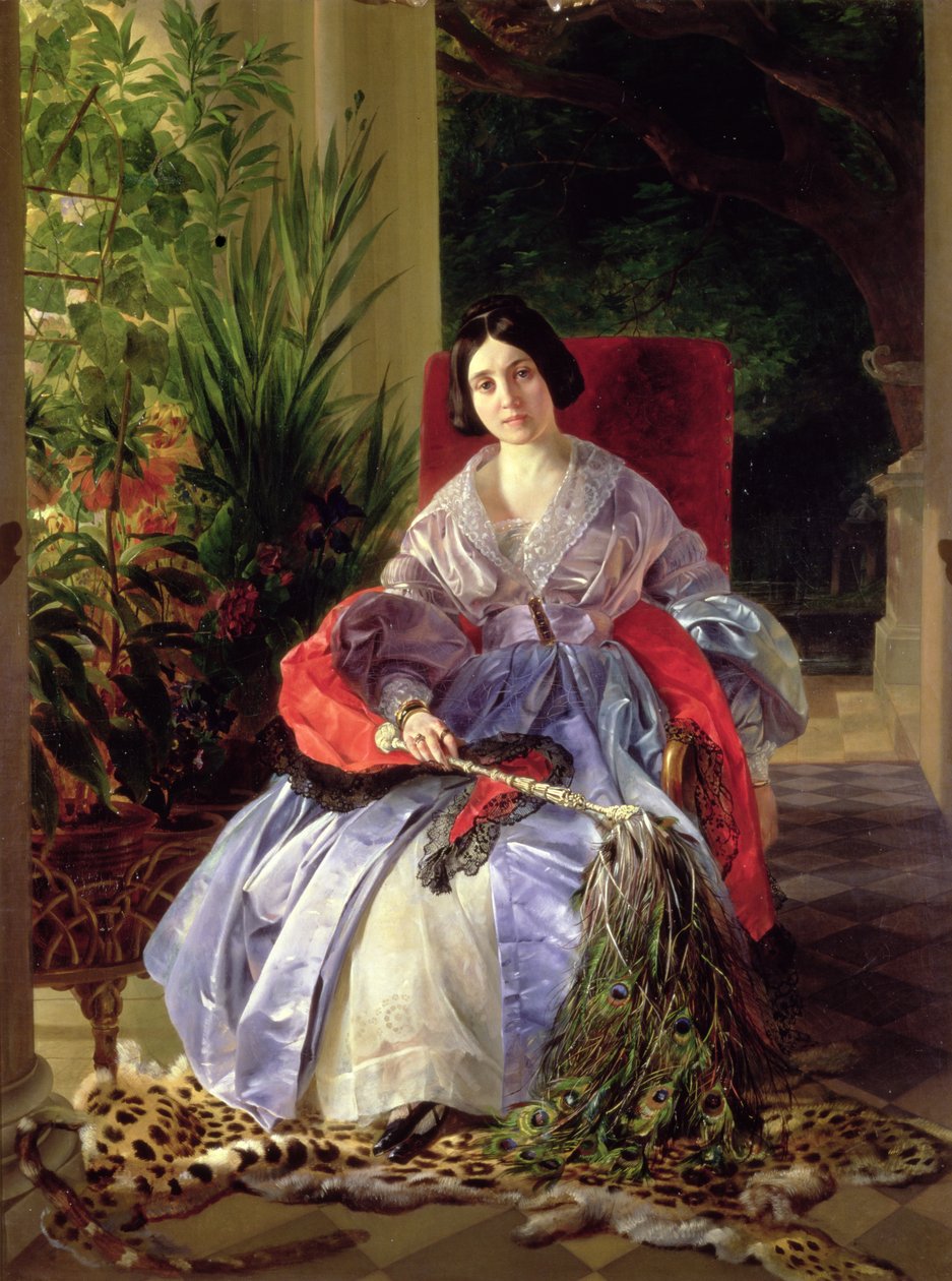 Porträtt av prinsessan Elizavetta Pavlovna Saltykova (1802-63) 1841 av Karl Pavlovich Bryullov