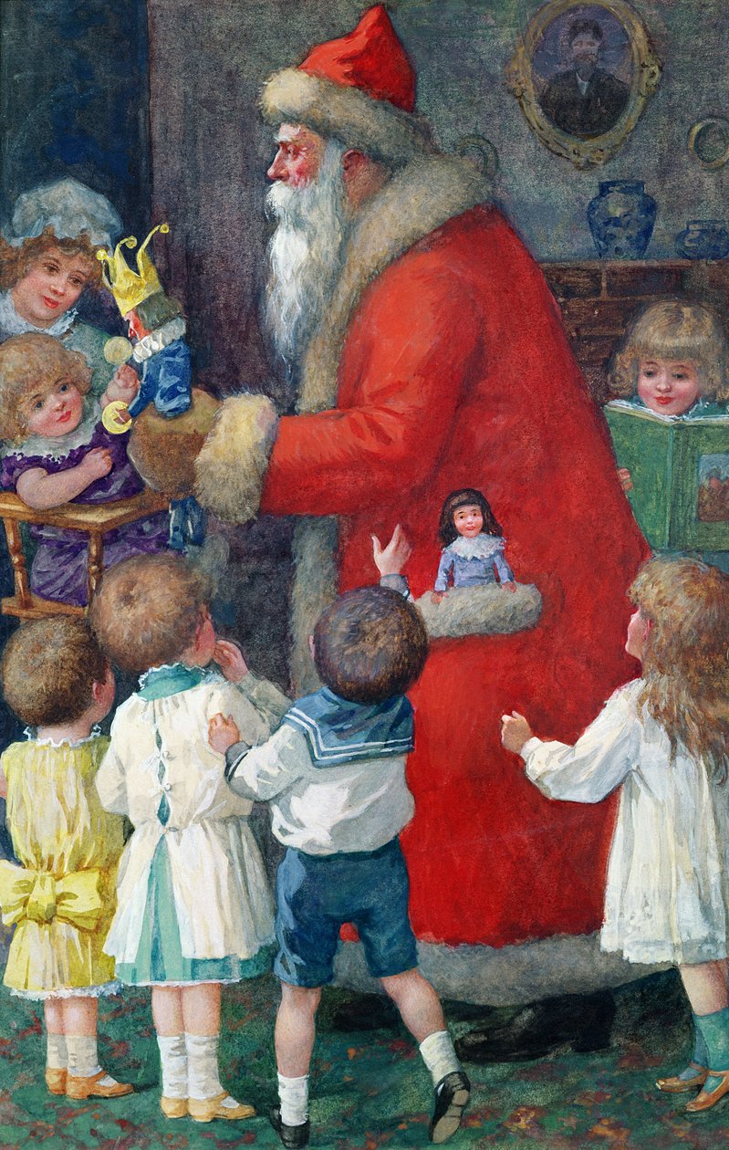 Jultomten med barn av Karl Roger