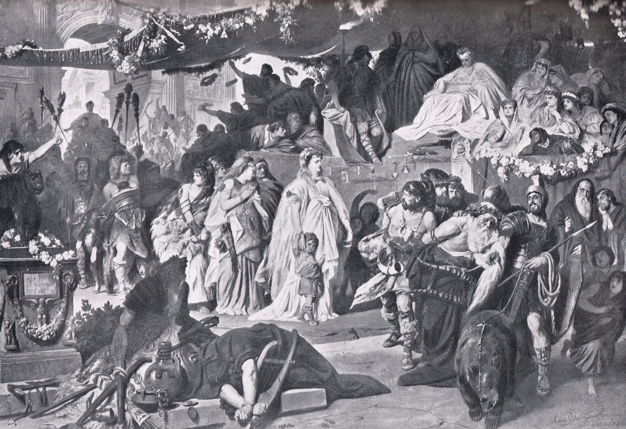 Thusnelda vid Germanicus triumf av Karl Theodor von Piloty