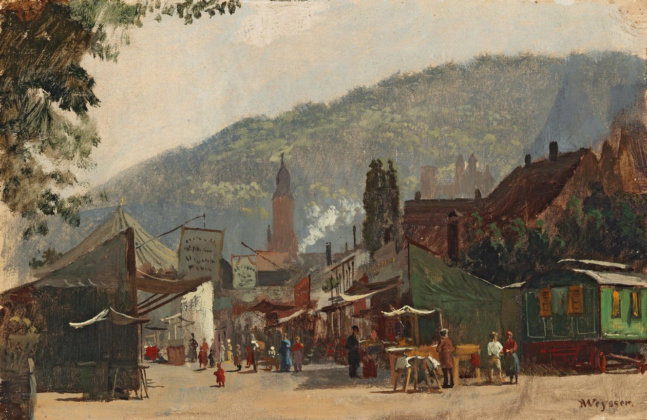 Höstmässa på jubileet Platz i Heidelberg av Karl Weysser