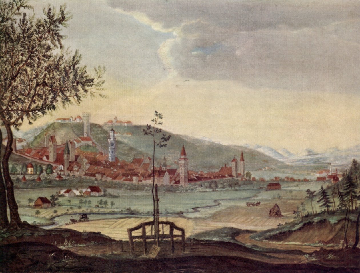 Ravensburg från nordväst av Karl von Herrich