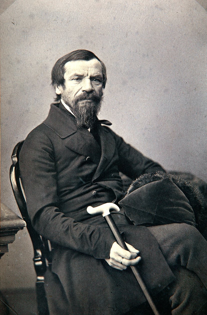 Michail Pogodin, rysk historiker och journalist, 1850-talet av Karl August Bergner