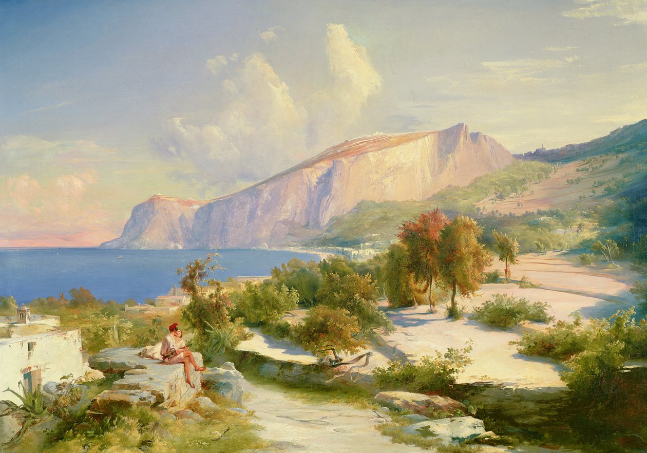 Marina Grande, Capri, ca 1829 av Carl Blechen