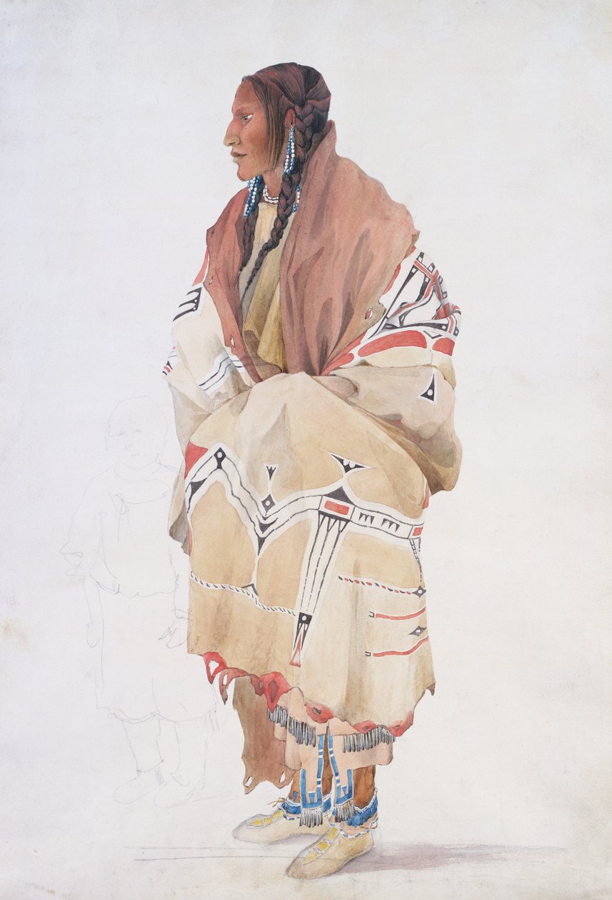 Chan-cha-wi-art-win, Teton till människan av Karl Bodmer