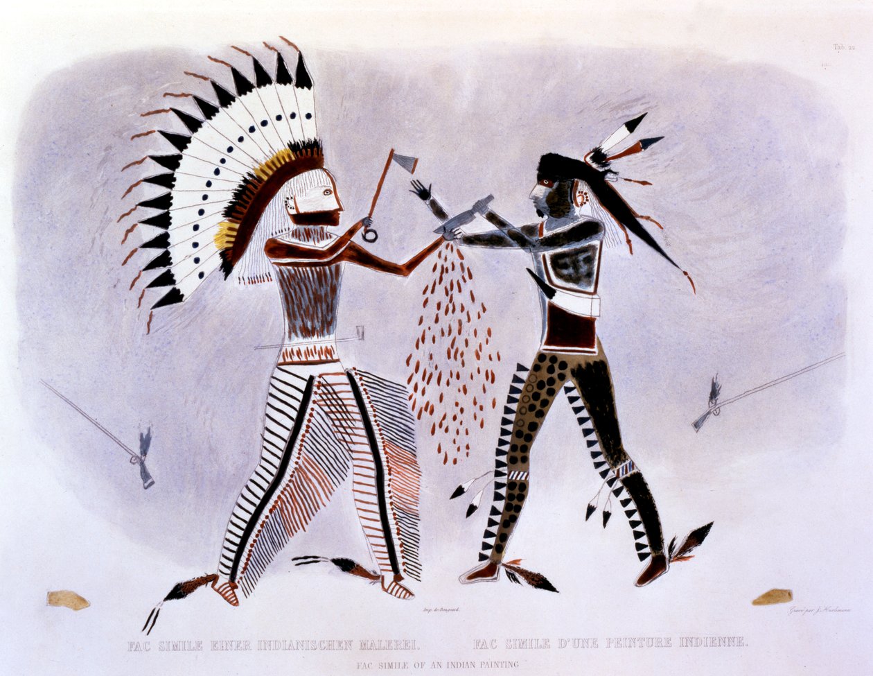 Facsimil av en indisk målning, 1843-44 av Karl Bodmer