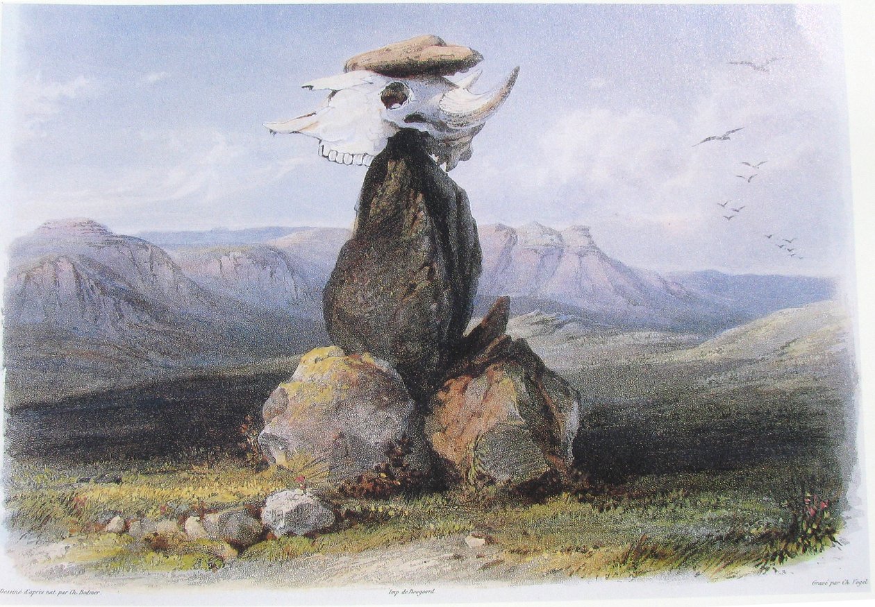 Karl Bodmer Magisk hög med Assinboin-indianer av Karl Bodmer