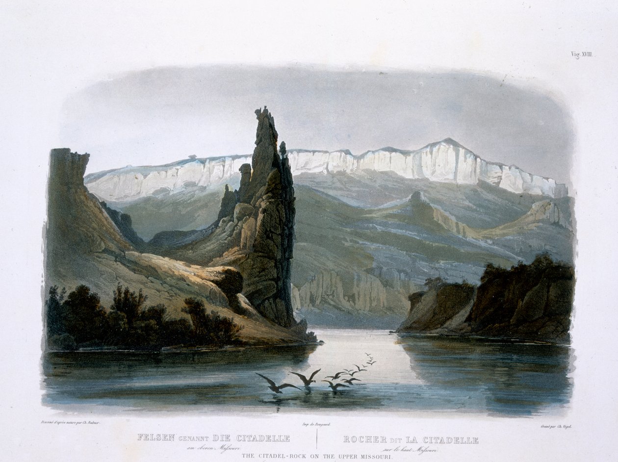 The Citadel Rock on the Upper Missouri, plåt 18 från volym 1 av 