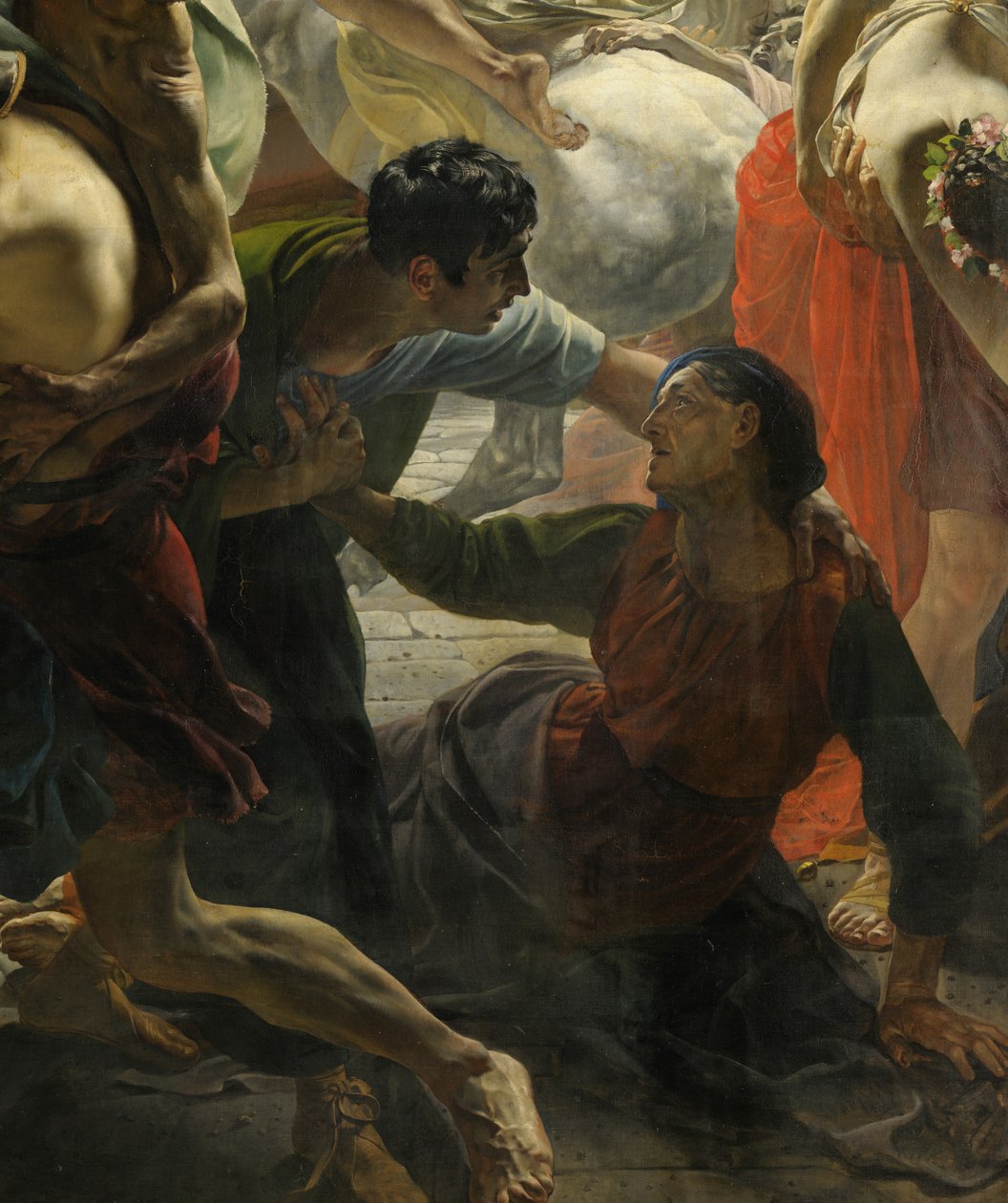 Detalj av Pompejis sista dag (av Karl Bryullov, 1833, Ryska museet) av Karl Pavlovich Bryullov