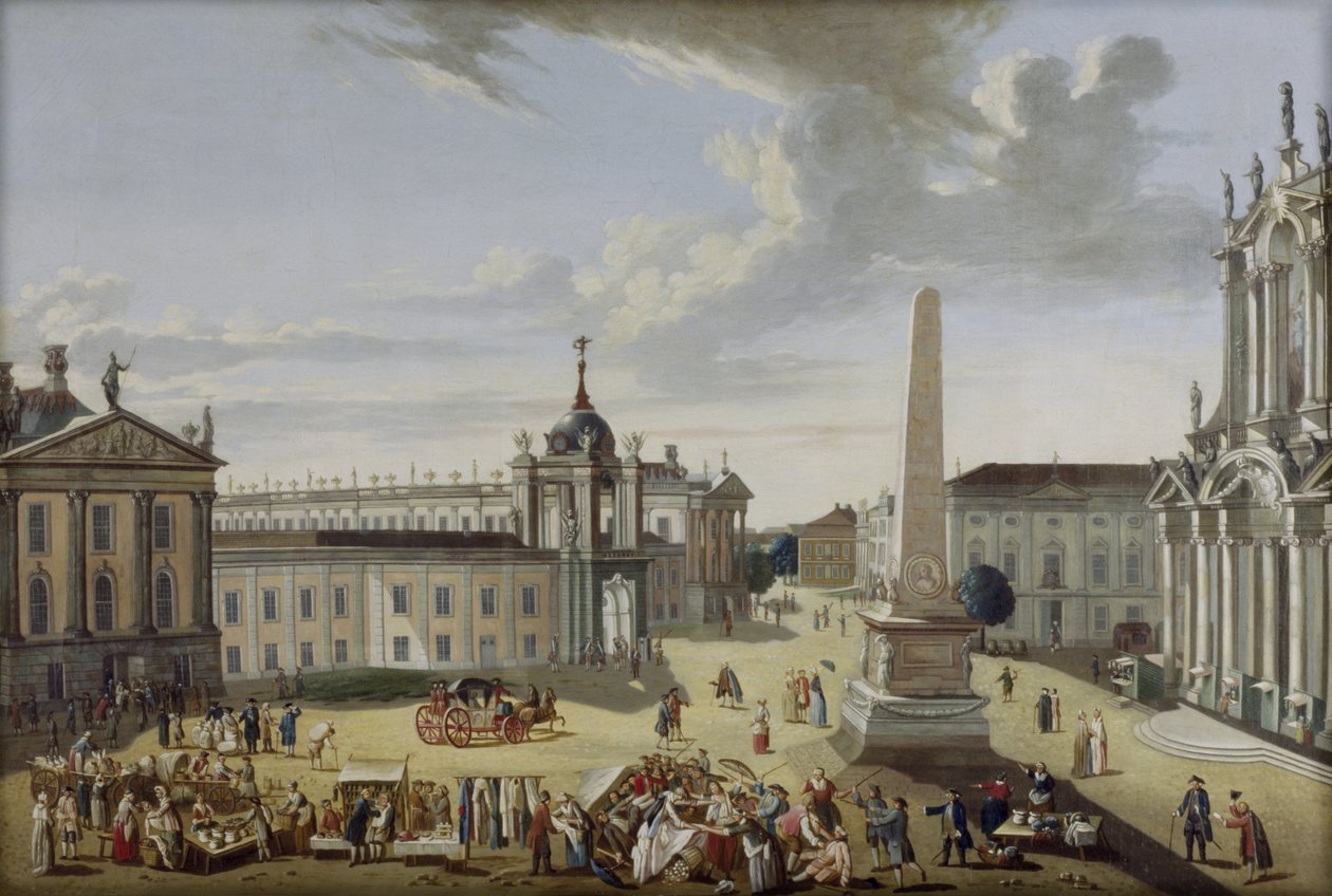 Alter Markt Potsdam - Utsikt över Schlossstraße av Karl Christian Wilhelm Baron