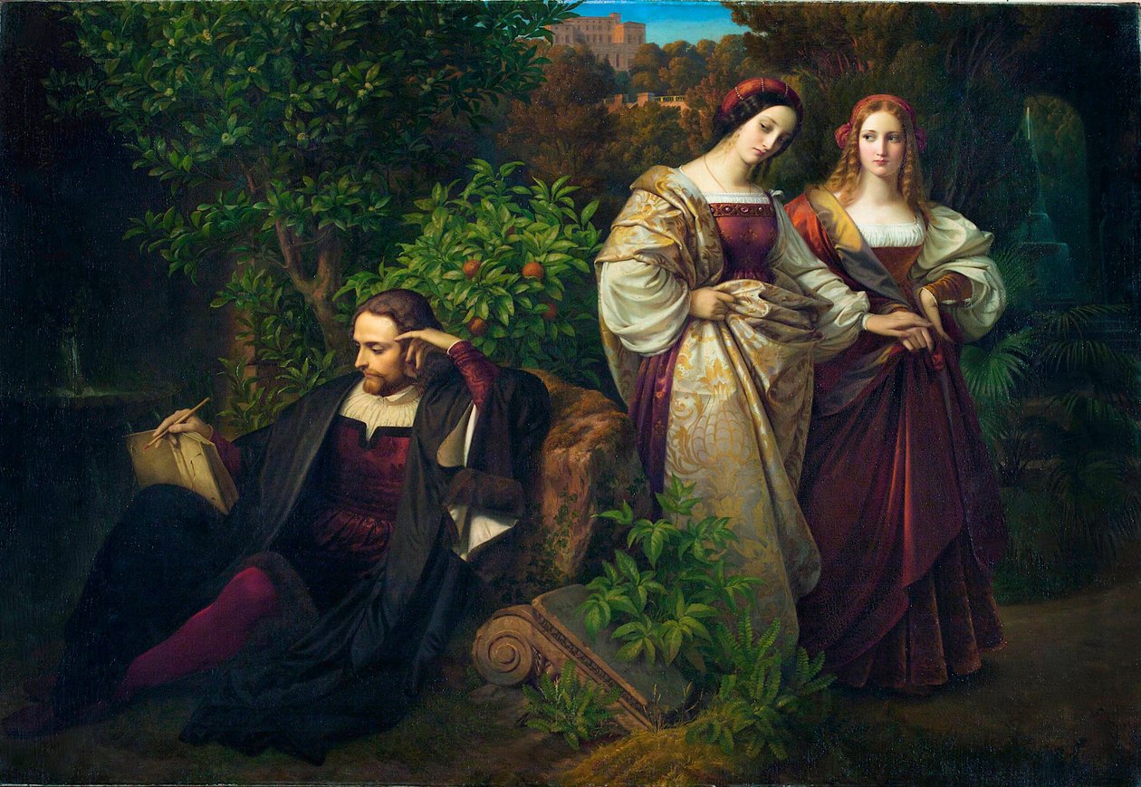 Torquato Tasso och de två Leonorerna av Karl Ferdinand Sohn