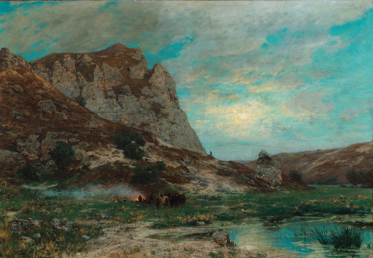 Soldater i vila av Carl Friedrich Lessing