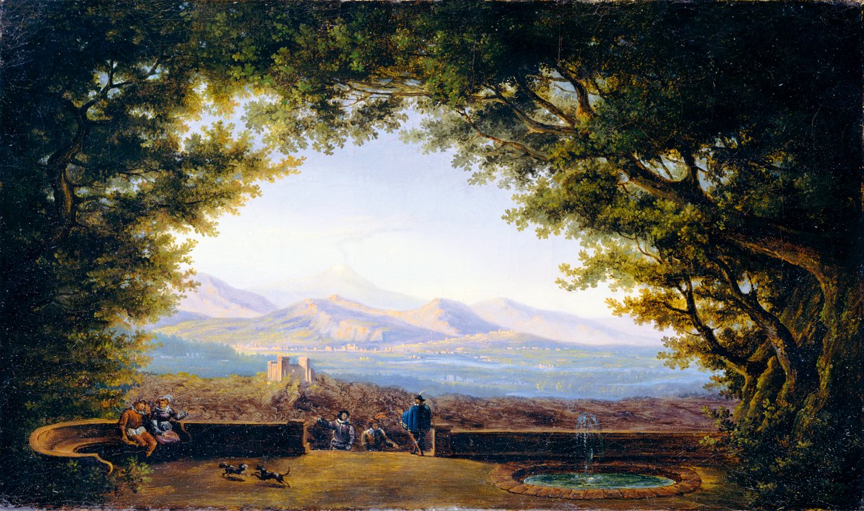 Balkong med vidsträckt utsikt (kopia efter Karl Friedrich Schinkel) av Karl Friedrich Schinkel