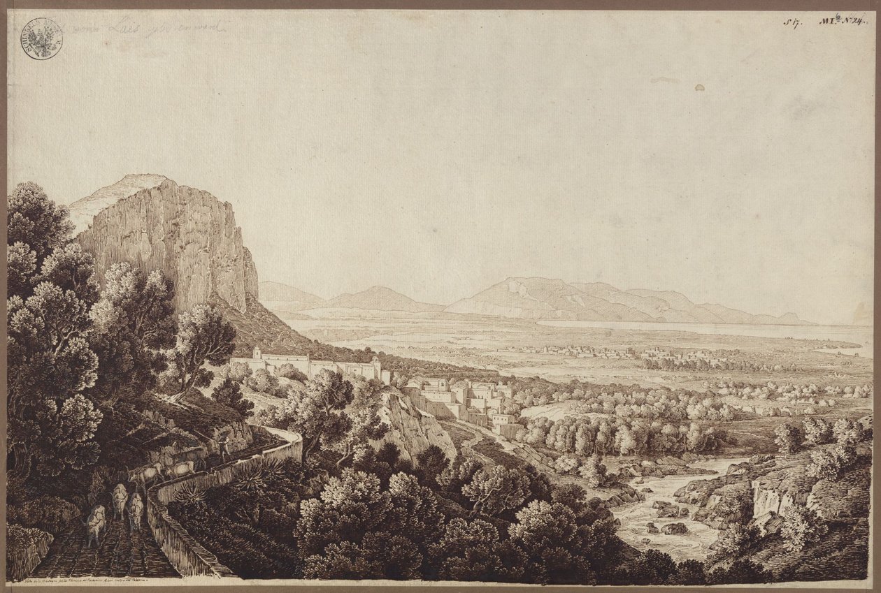 "Utsikt över Partinico-dalen på Sicilien" av Karl Friedrich Schinkel