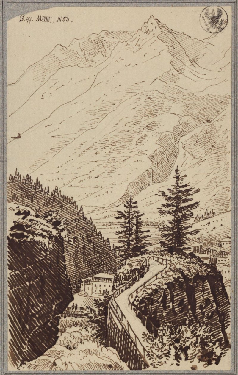 Utsikt i Gasteindalen av Karl Friedrich Schinkel