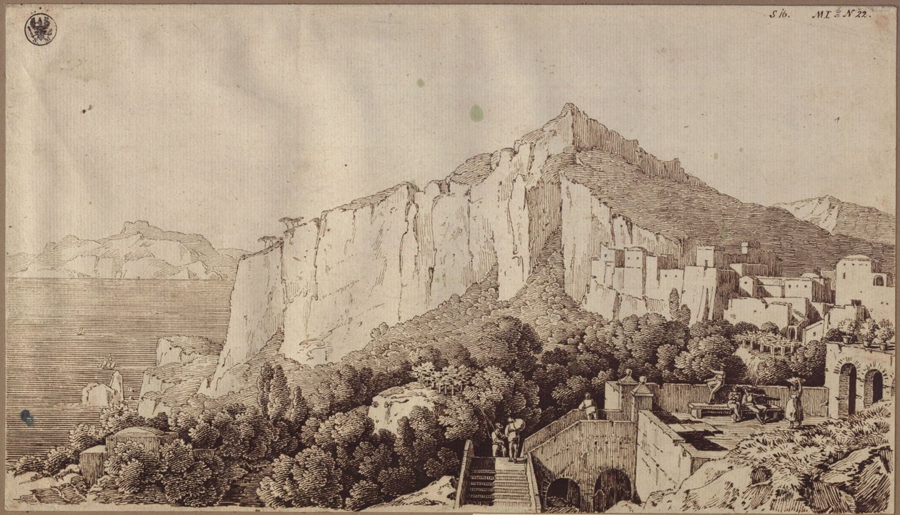 Utsikt över Capri av Karl Friedrich Schinkel