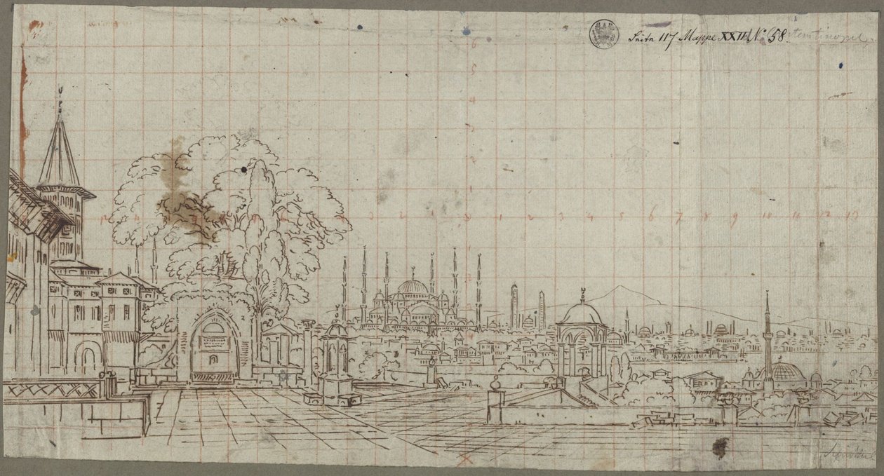 Utsikt över Konstantinopel av Karl Friedrich Schinkel