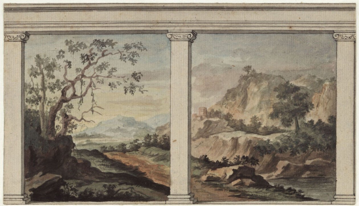 Utsikt över ett landskap av Karl Friedrich Schinkel