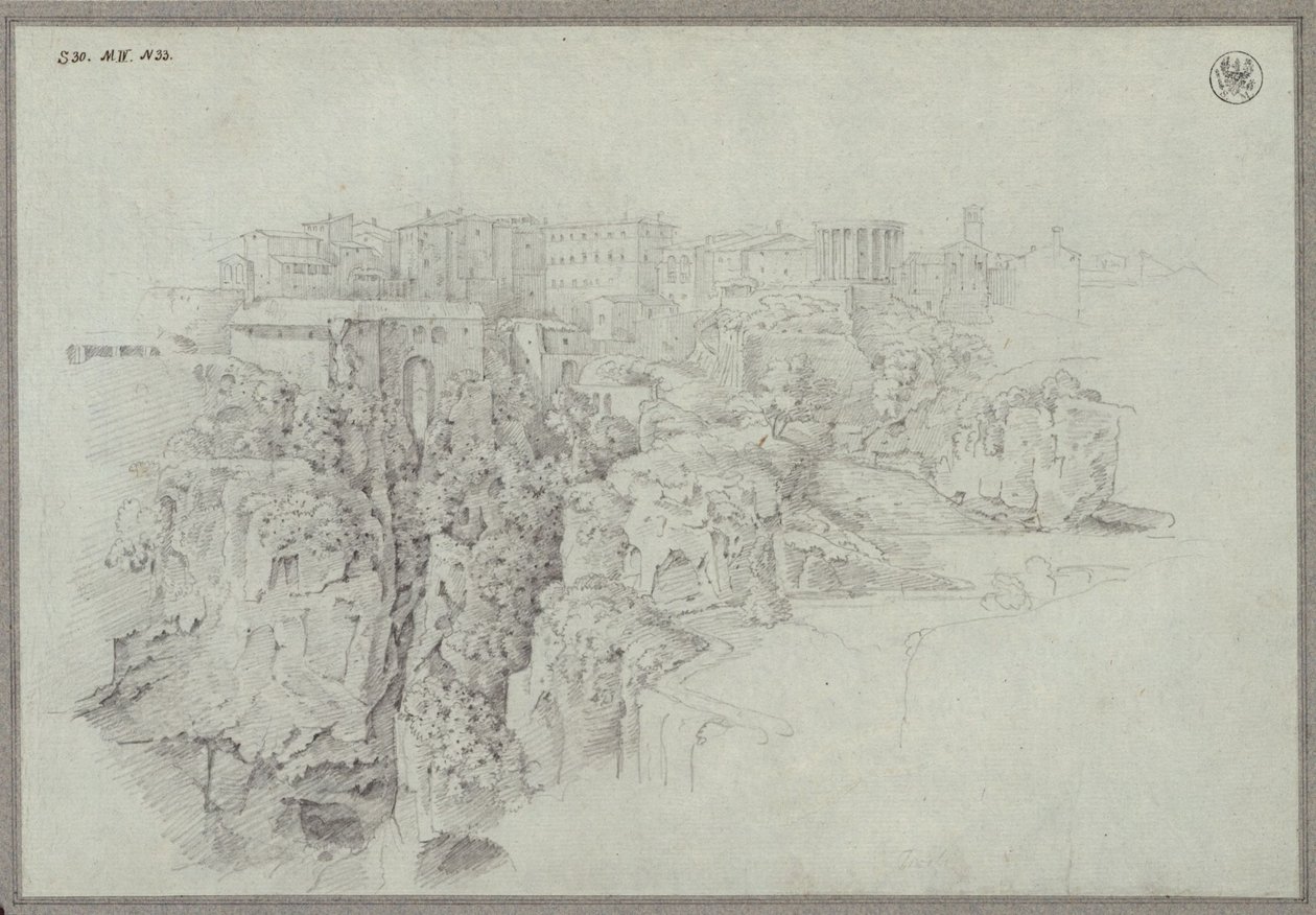 Utsikt över Tivoli över Anienes dalgång av Karl Friedrich Schinkel