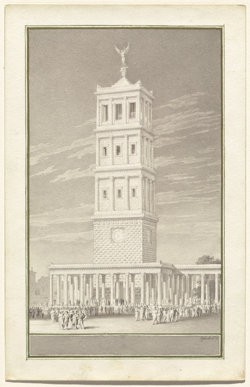 Campanile av en katedral för Berlin av Karl Friedrich Schinkel