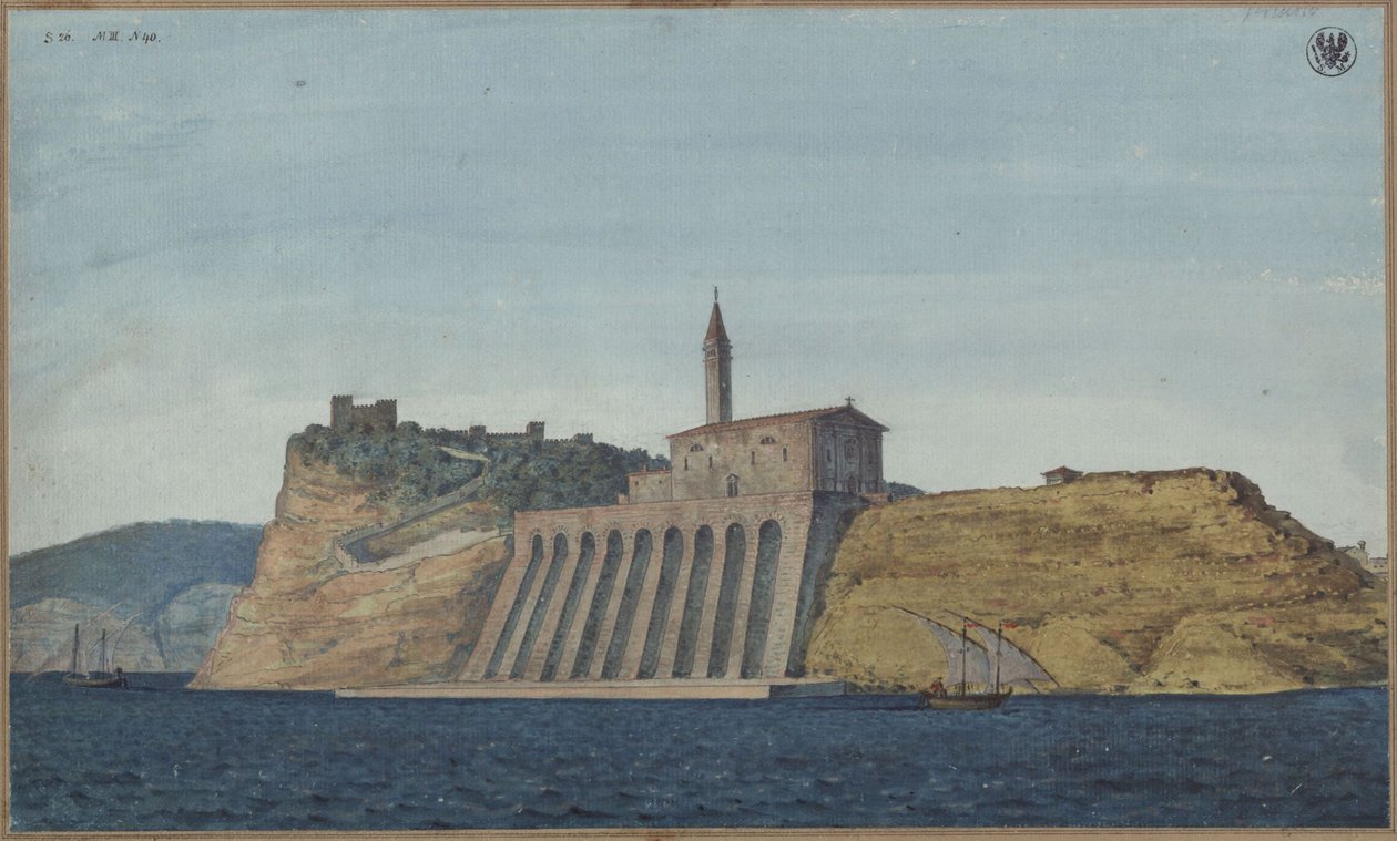 Katedralen i Piran i Istrien av Karl Friedrich Schinkel