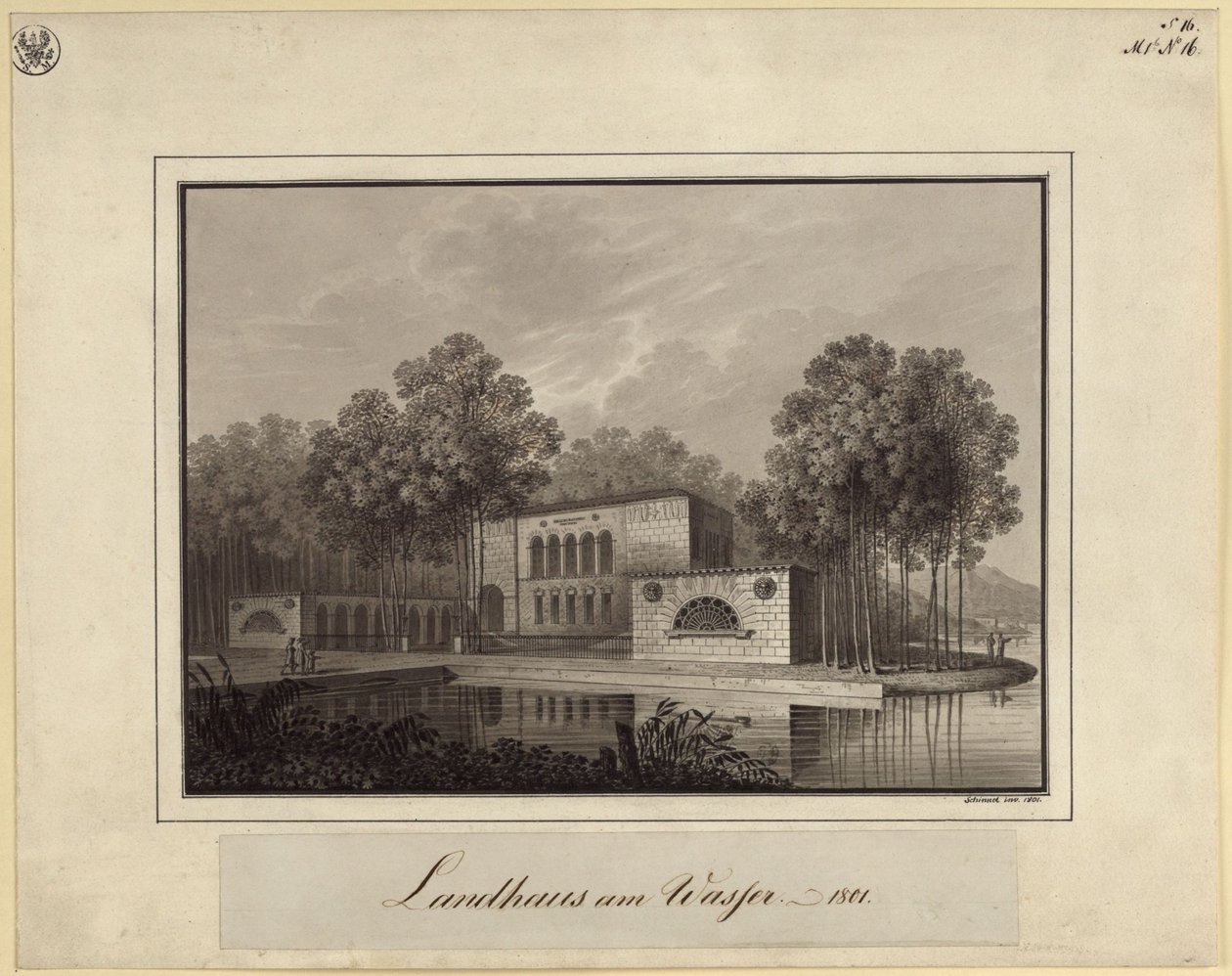 Lanthus vid vattnet av Karl Friedrich Schinkel