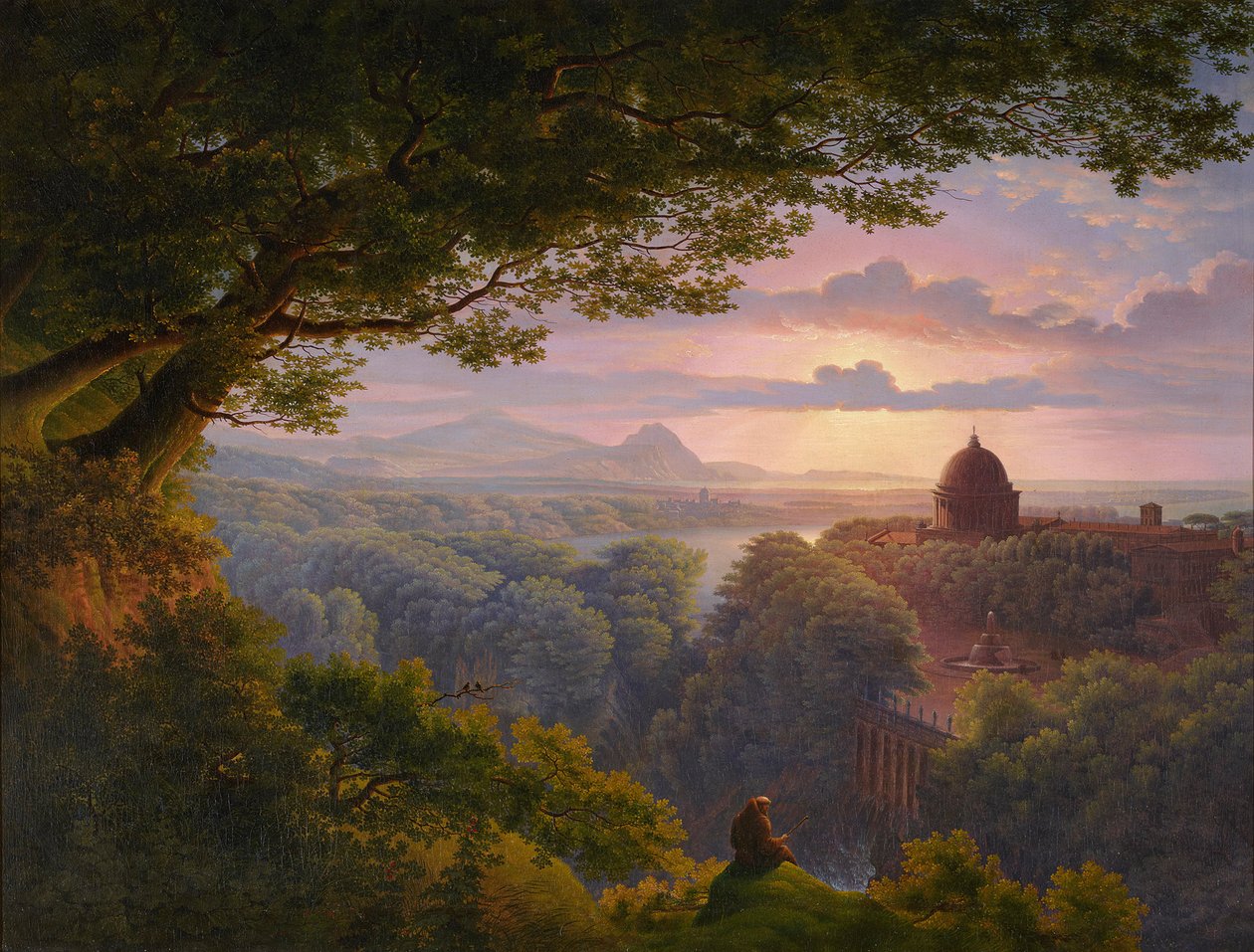 Landskap med pilgrim (kopia efter Karl Friedrich Schinkel) av Karl Friedrich Schinkel