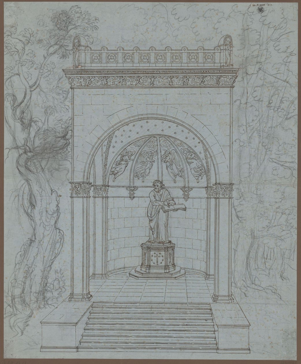 Mansfeld. Förslag till ett Luther-monument av Karl Friedrich Schinkel