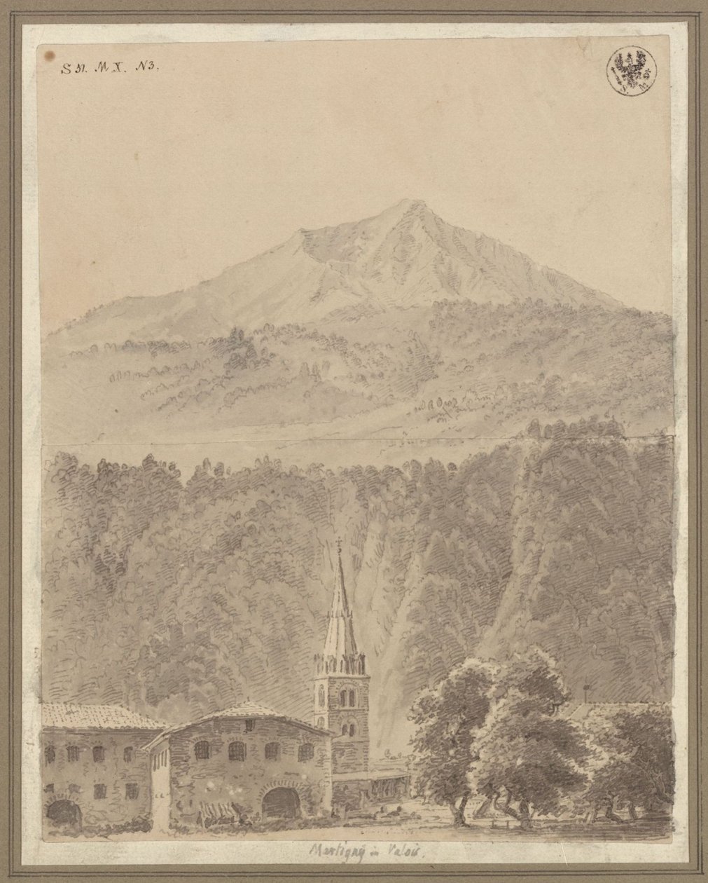 Martigny i den schweiziska kantonen Valais av Karl Friedrich Schinkel