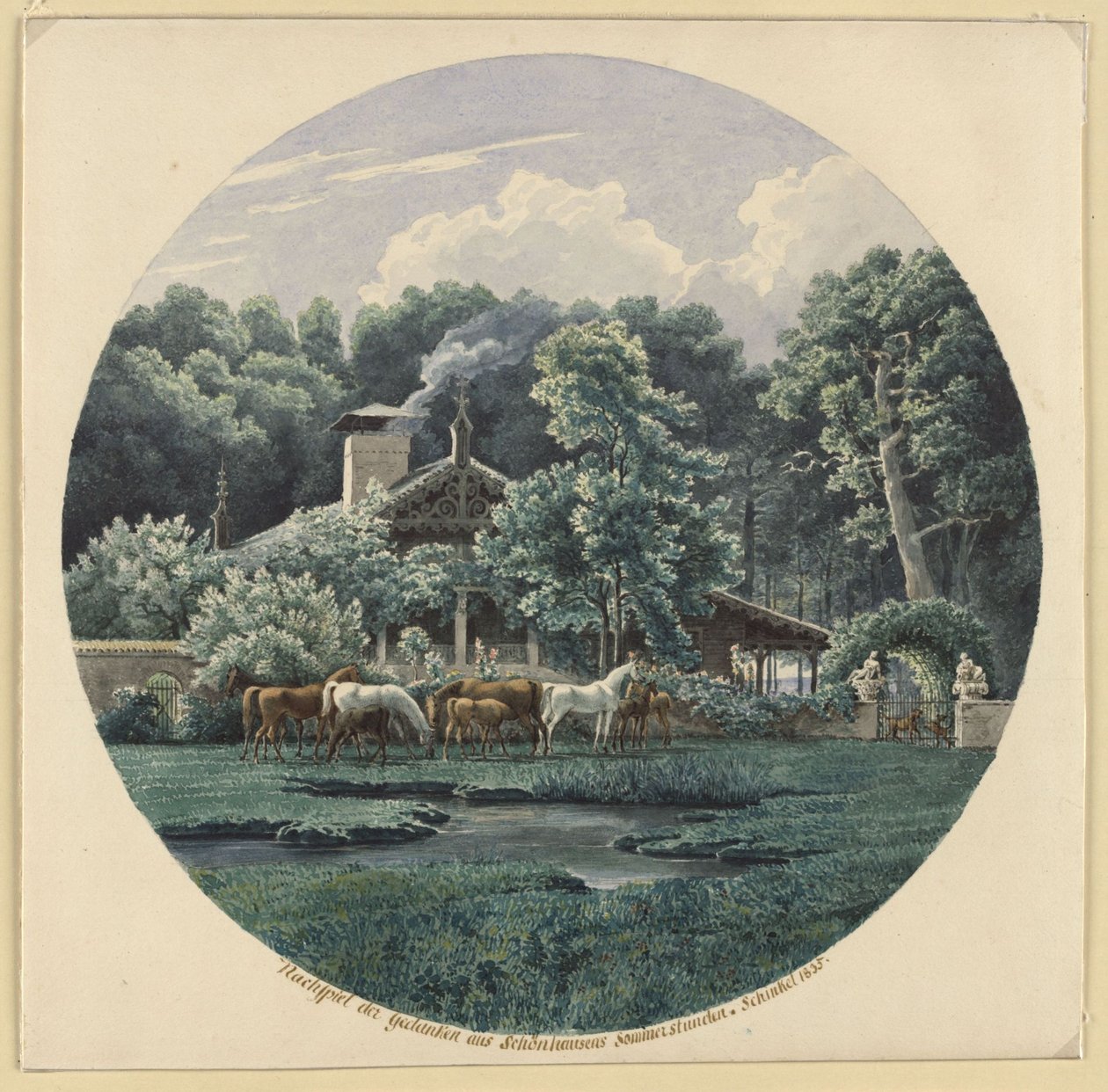 Niederschönhausen nära Berlin. Beuths sommarhus av Karl Friedrich Schinkel