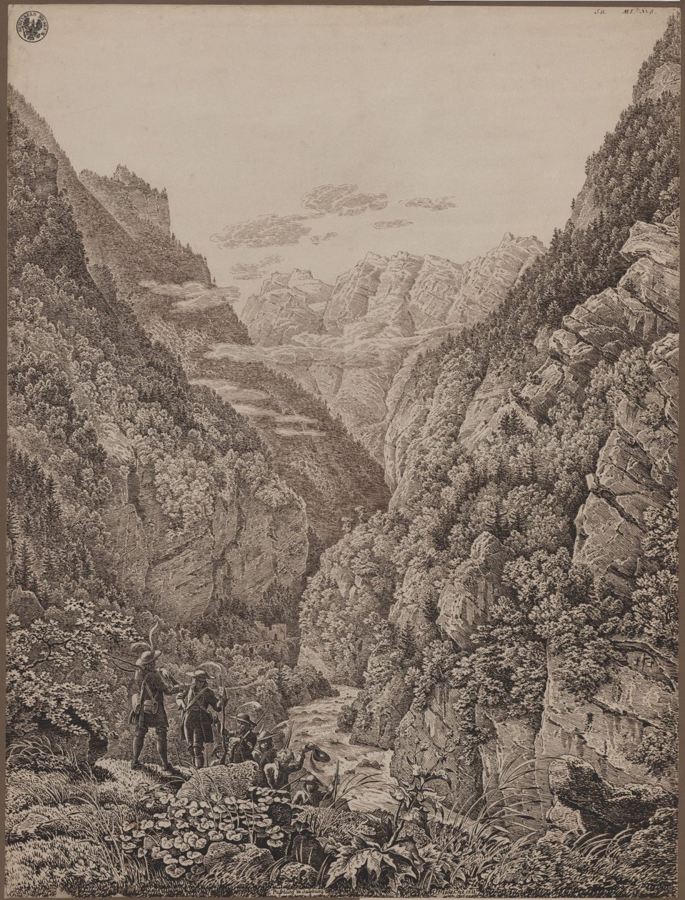 Pass Lueg nära Salzburg av Karl Friedrich Schinkel