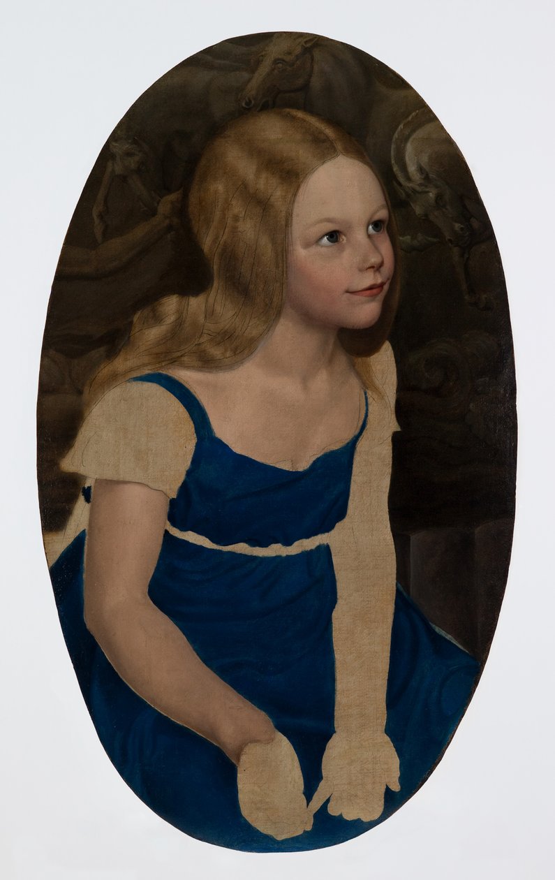 Porträtt av konstnärens dotter Marie av Karl Friedrich Schinkel
