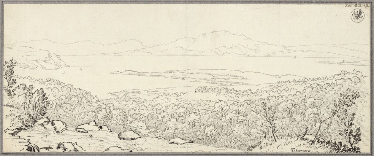 Det skotska kustlandskapet vid Tobermory på ön Mull av Karl Friedrich Schinkel